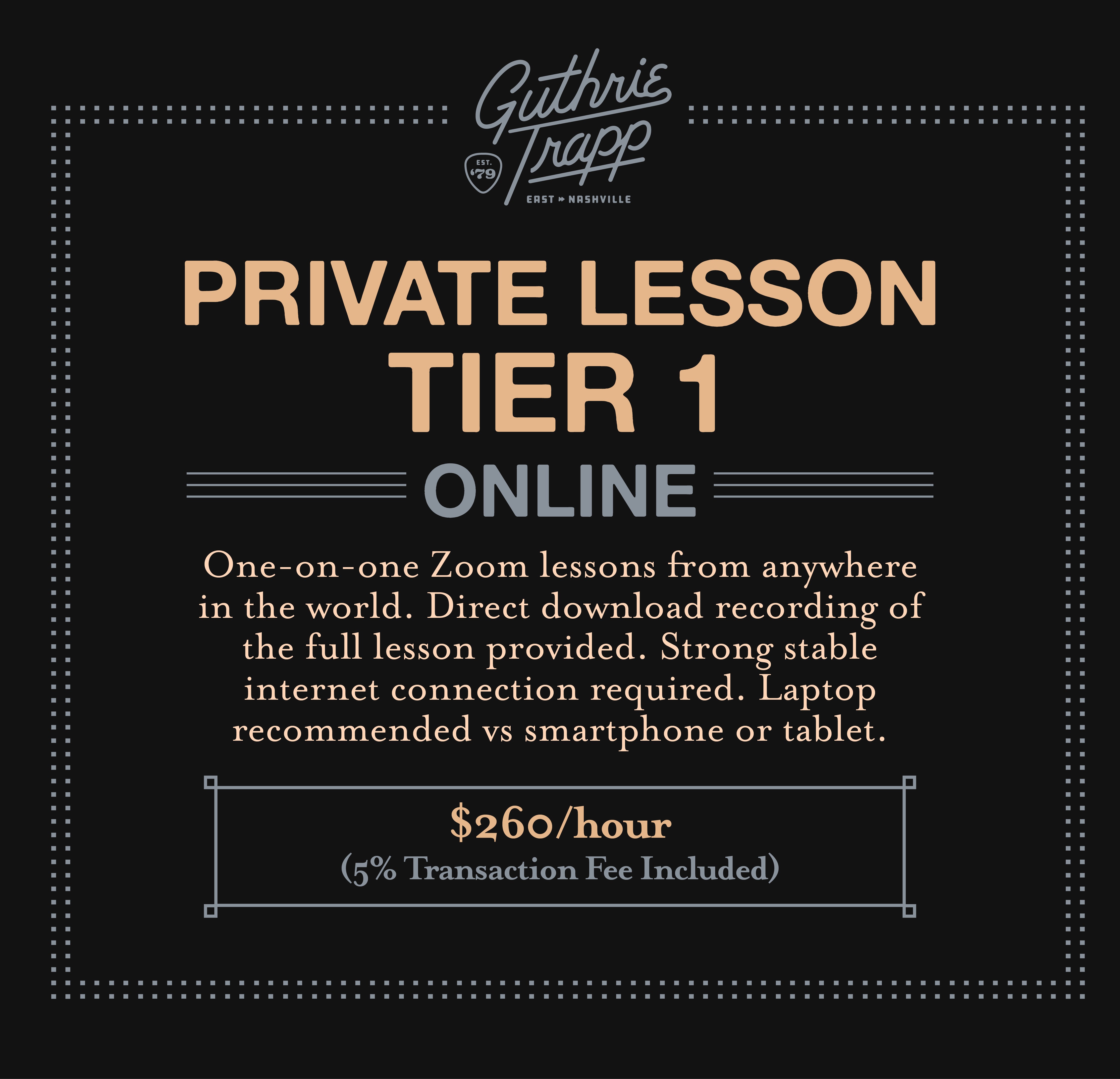 Win Private Lessons Virtual Private Lesson – Guthrie Trapp Official